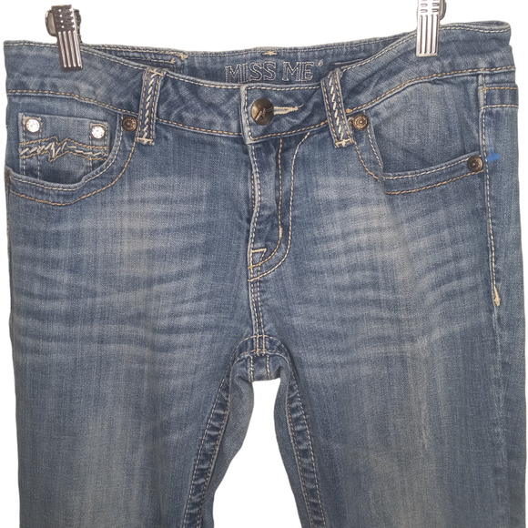 Miss Me JD1037B Women's Light Blue Cotton 5-Pockets Bootcut Jeans Size 31 - Picture 7 of 7